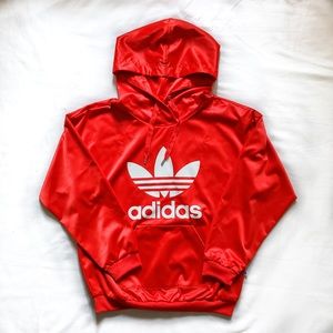 Adidas Originals Trefoil Printed Satin Hoodie